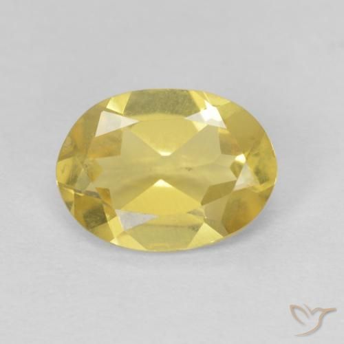 Berillo Giallo chiaro naturale da 0.93 ct, Ovale, VVS