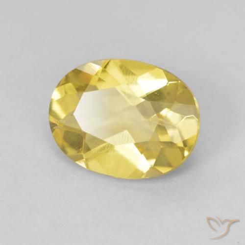 Berillo Giallo pallido naturale da 0.99 ct, Ovale, VVS