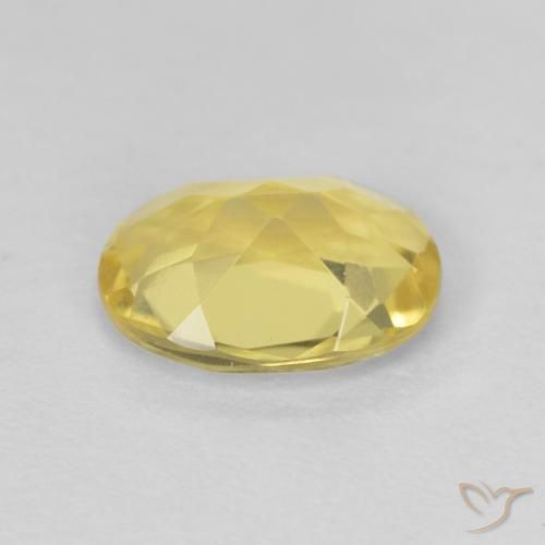 Berillo Giallo pallido naturale da 0.99 ct, Ovale, VVS
