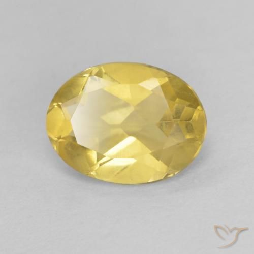 Berillo Giallo chiaro naturale da 0.97 ct, Ovale, VVS