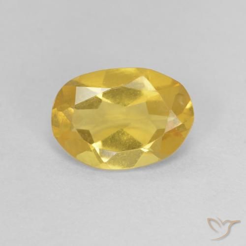 0.82ct Naturale Giallo miele Berillo, Ovale, VVS-VS