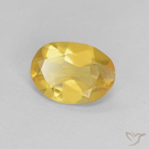 Berillo Giallo miele naturale da 0.82 ct, Ovale, VVS-VS