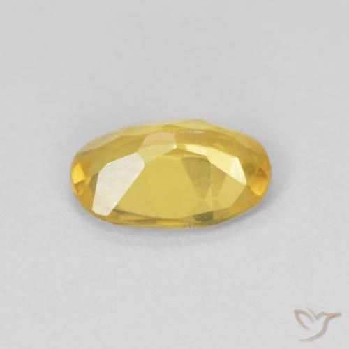 Berillo Giallo miele naturale da 0.82 ct, Ovale, VVS-VS