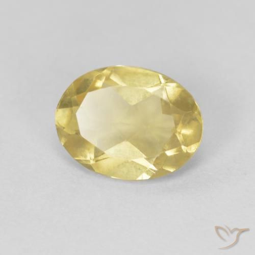Berillo Giallo dorato chiaro naturale da 1.02 ct, Ovale, VVS-VS