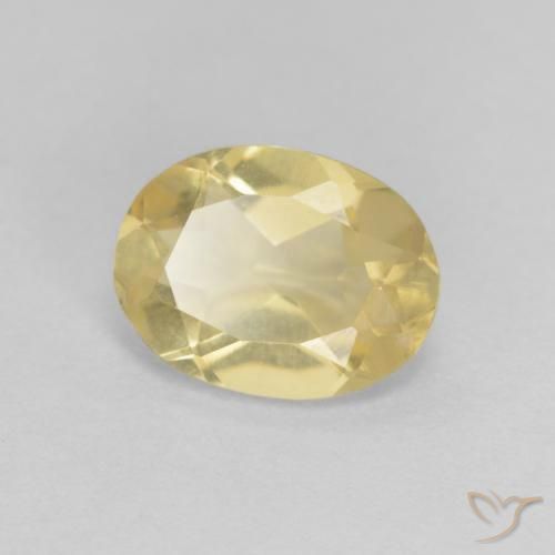 1.10ct Naturale Giallo Digione molto chiaro Berillo, Ovale, VVS-VS