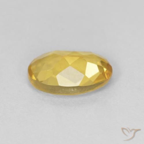 Berillo Giallo intenso naturale da 0.94 ct, Ovale, VVS-VS