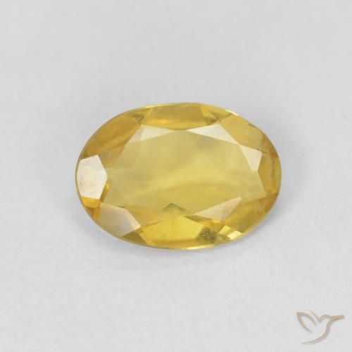 0.75ct Naturale Oro giallastro Berillo, Ovale, VVS-VS