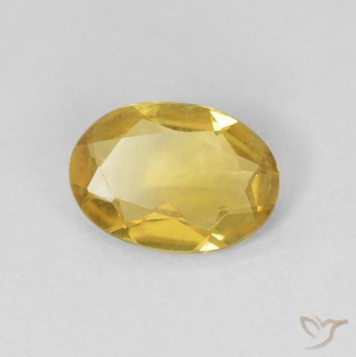Berillo Oro giallastro naturale da 0.75 ct, Ovale, VVS-VS