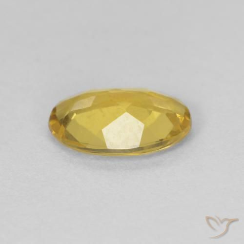 Berillo Oro giallastro naturale da 0.75 ct, Ovale, VVS-VS