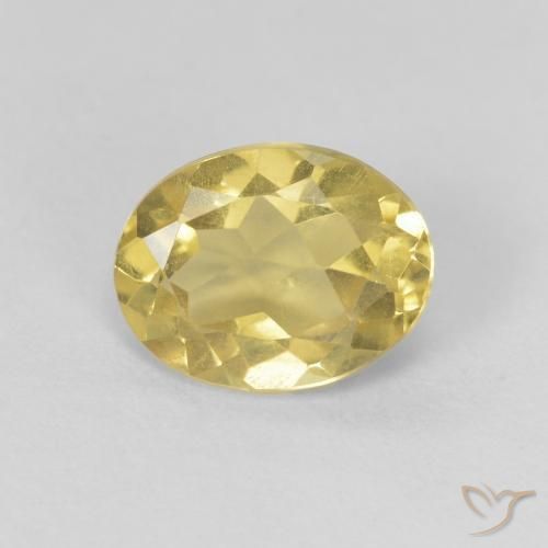 1.12ct Naturale Medium Light-Yellow Berillo, Ovale, VVS-VS