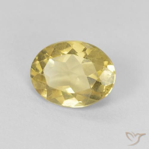 Berillo Medium Light-Yellow naturale da 1.12 ct, Ovale, VVS-VS