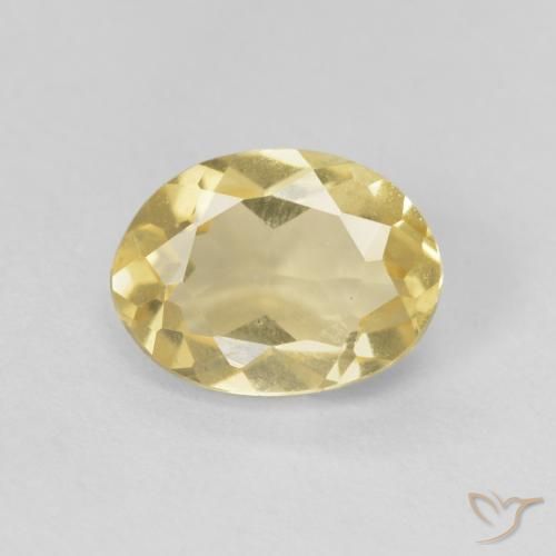 1.15ct Naturale Giallo dorato chiaro Berillo, Ovale, VVS-VS