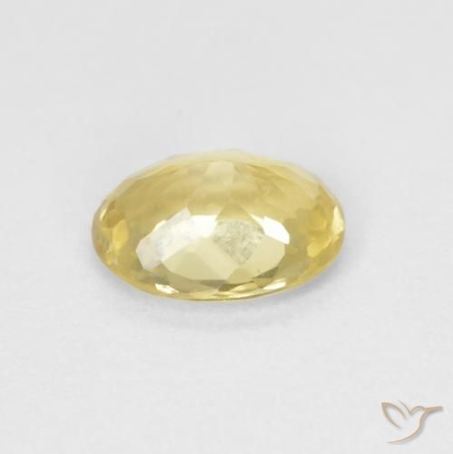 Berillo Giallo terroso chiaro naturale da 0.70 ct, Ovale, VVS-VS