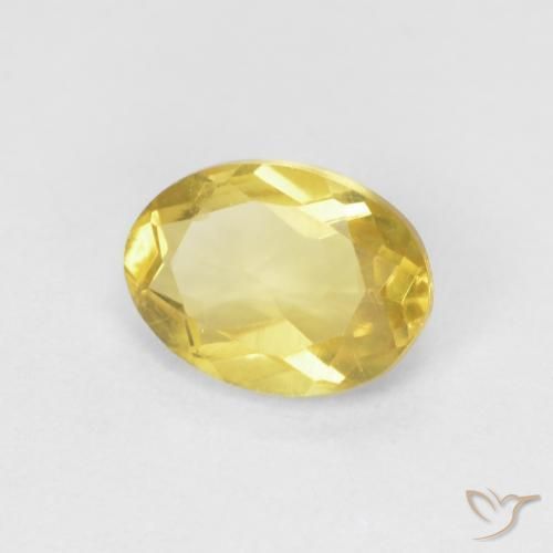 Berillo Giallo medio naturale da 0.80 ct, Ovale, VVS-VS