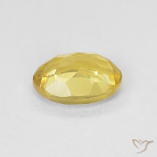 Berillo Giallo medio naturale da 0.80 ct, Ovale, VVS-VS