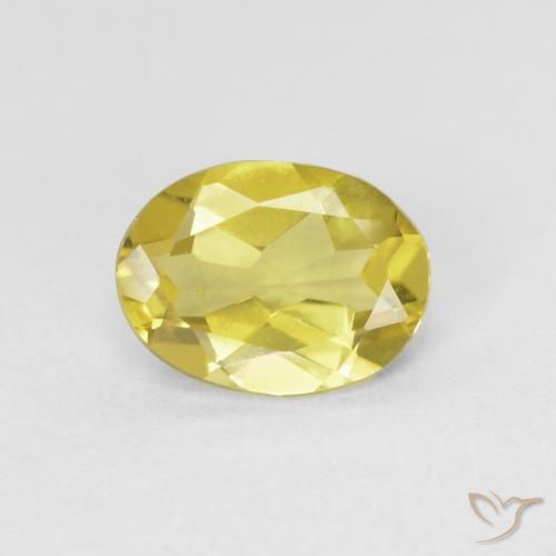 0.99ct Naturale Giallo calabrone chiaro Berillo, Ovale, VVS-VS