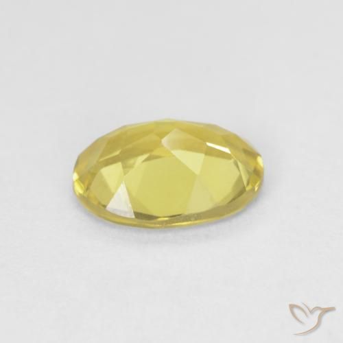Berillo Giallo calabrone chiaro naturale da 0.99 ct, Ovale, VVS-VS
