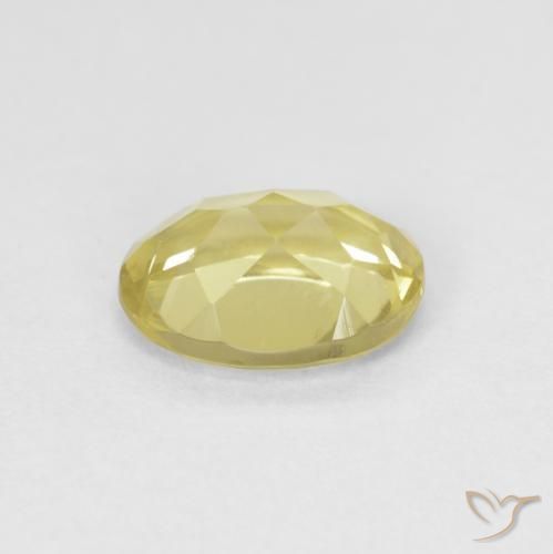 Berillo Giallo chiaro naturale da 1.11 ct, Ovale, VVS-VS