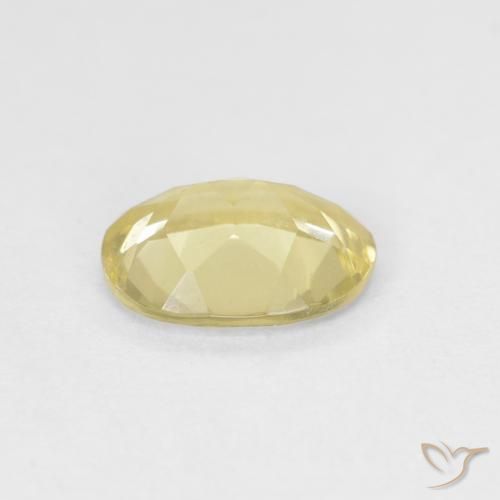 Berillo Giallo terroso chiaro naturale da 0.91 ct, Ovale, VVS-VS