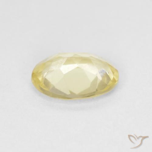 Berillo Giallo chiaro naturale da 1.01 ct, Ovale, VVS-VS