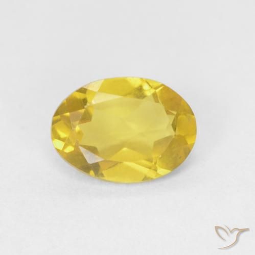 0.70ct Naturale Giallo miele Berillo, Ovale, VVS-VS