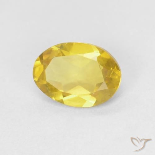 Berillo Giallo miele naturale da 0.70 ct, Ovale, VVS-VS