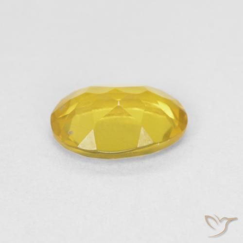 Berillo Giallo miele naturale da 0.70 ct, Ovale, VVS-VS