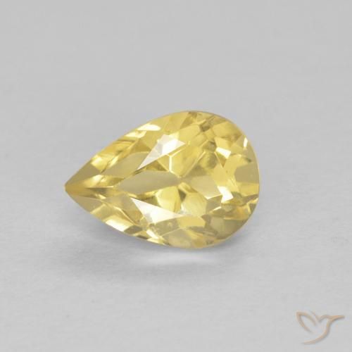 0.73ct Naturale Giallo chiaro Berillo, Forma a pera, VVS-VS