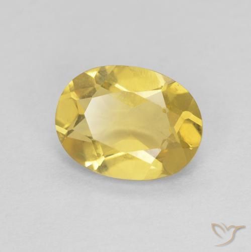 1.07ct Naturale Giallo chiaro Berillo, Ovale, VVS-VS