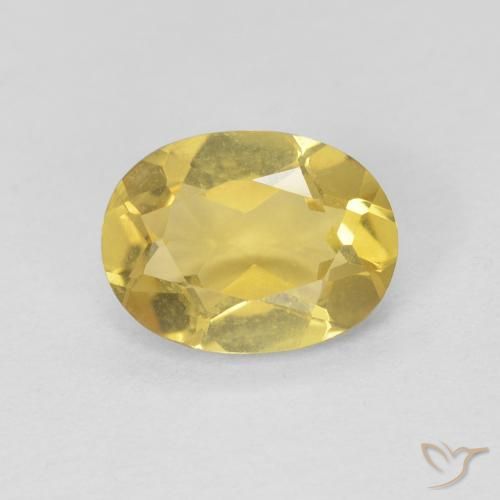 Berillo Giallo chiaro naturale da 1.07 ct, Ovale, VVS-VS