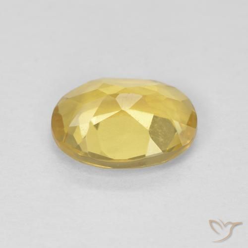 Berillo Giallo chiaro naturale da 1.07 ct, Ovale, VVS-VS