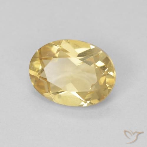 1.15ct Naturale Oro chiaro Berillo, Ovale, VVS-VS