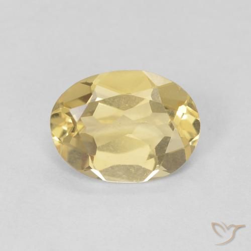 1.06ct Naturale Oro chiaro Berillo, Ovale, VVS-VS