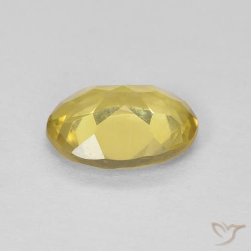 Berillo Giallo dorato chiaro naturale da 1.09 ct, Ovale, VVS-VS