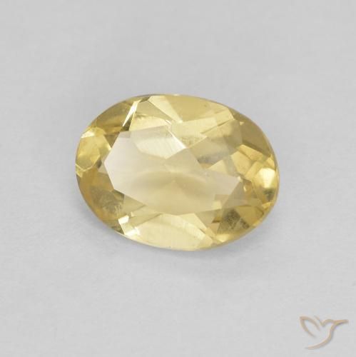 Berillo Oro chiaro naturale da 0.99 ct, Ovale, VVS-VS