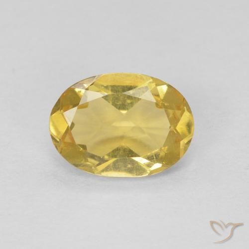 Berillo Oro chiaro naturale da 0.73 ct, Ovale, VVS-VS