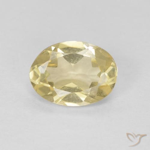 Berillo Giallo chiaro naturale da 1.10 ct, Ovale, VVS-VS