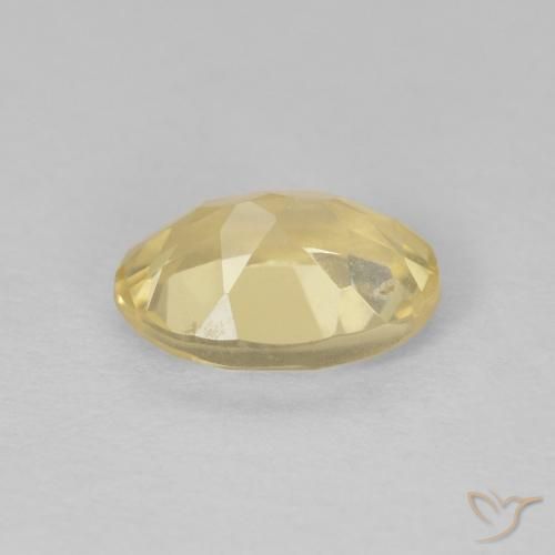 Berillo Giallo chiaro naturale da 1.10 ct, Ovale, VVS-VS