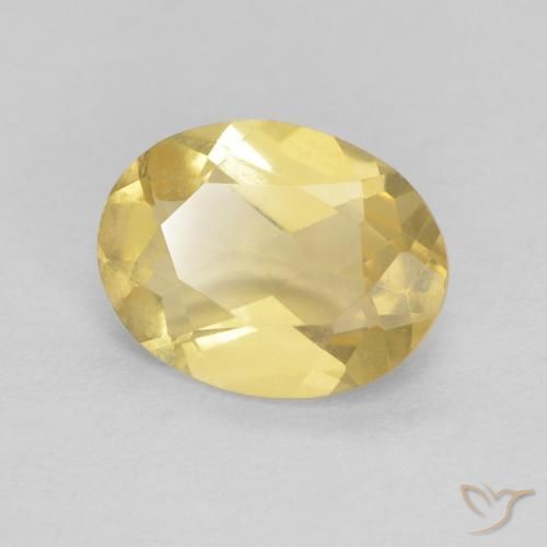 Berillo Giallo dorato chiaro naturale da 1.05 ct, Ovale, VVS-VS
