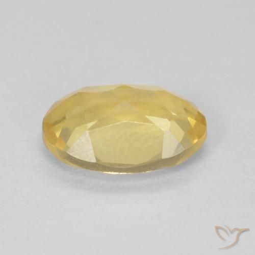 Berillo Giallo dorato chiaro naturale da 1.05 ct, Ovale, VVS-VS