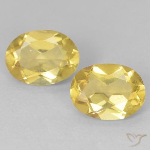 2.20ctw Naturale Giallo chiaro Berillo, Ovale, VVS-VS
