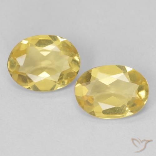 2.00ctw Naturale Giallo dorato chiaro Berillo, Ovale, VVS-VS