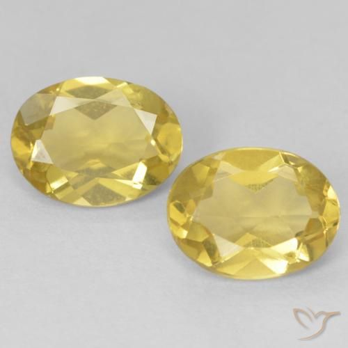 2.30ctw Naturale Giallo chiaro Berillo, Ovale, VVS-VS