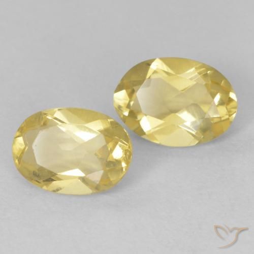 Gemme di Berillo Giallo chiaro naturale da 1.26 ct, Ovale, VVS-VS