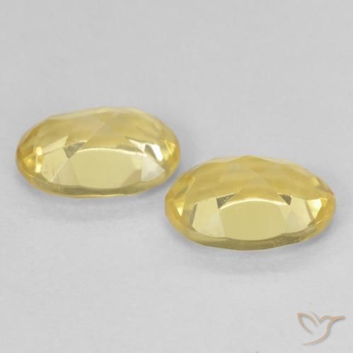 Gemme di Berillo Giallo chiaro naturale da 1.26 ct, Ovale, VVS-VS