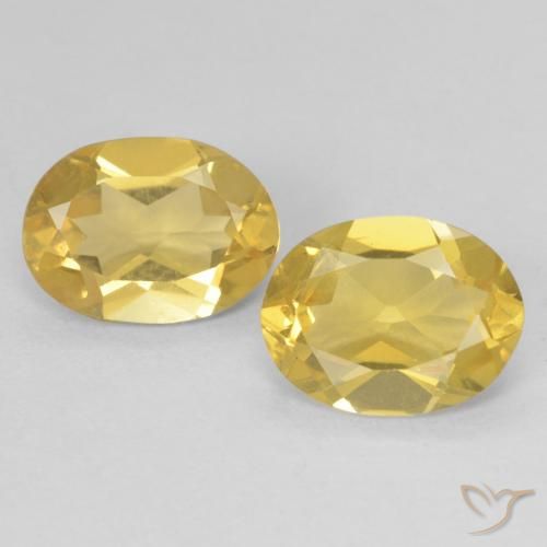 2.15ctw Naturale Giallo intenso Berillo, Ovale, VVS-VS