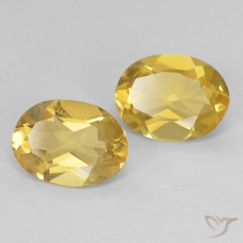Gemme di Berillo Giallo intenso naturale da 2.15 ct, Ovale, VVS-VS