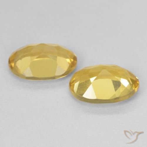 Gemme di Berillo Giallo intenso naturale da 2.15 ct, Ovale, VVS-VS