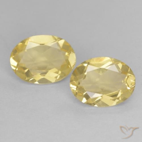 2.19ctw Naturale Giallo chiaro Berillo, Ovale, VVS-VS