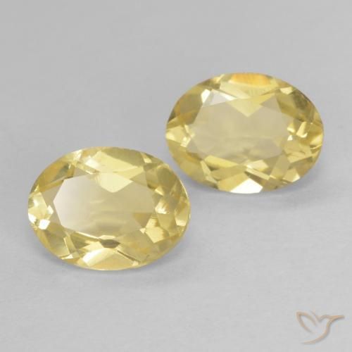 Gemme di Berillo Giallo chiaro naturale da 2.19 ct, Ovale, VVS-VS